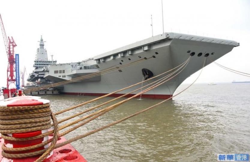 中國海軍福建艦出海開展首次航行試驗...