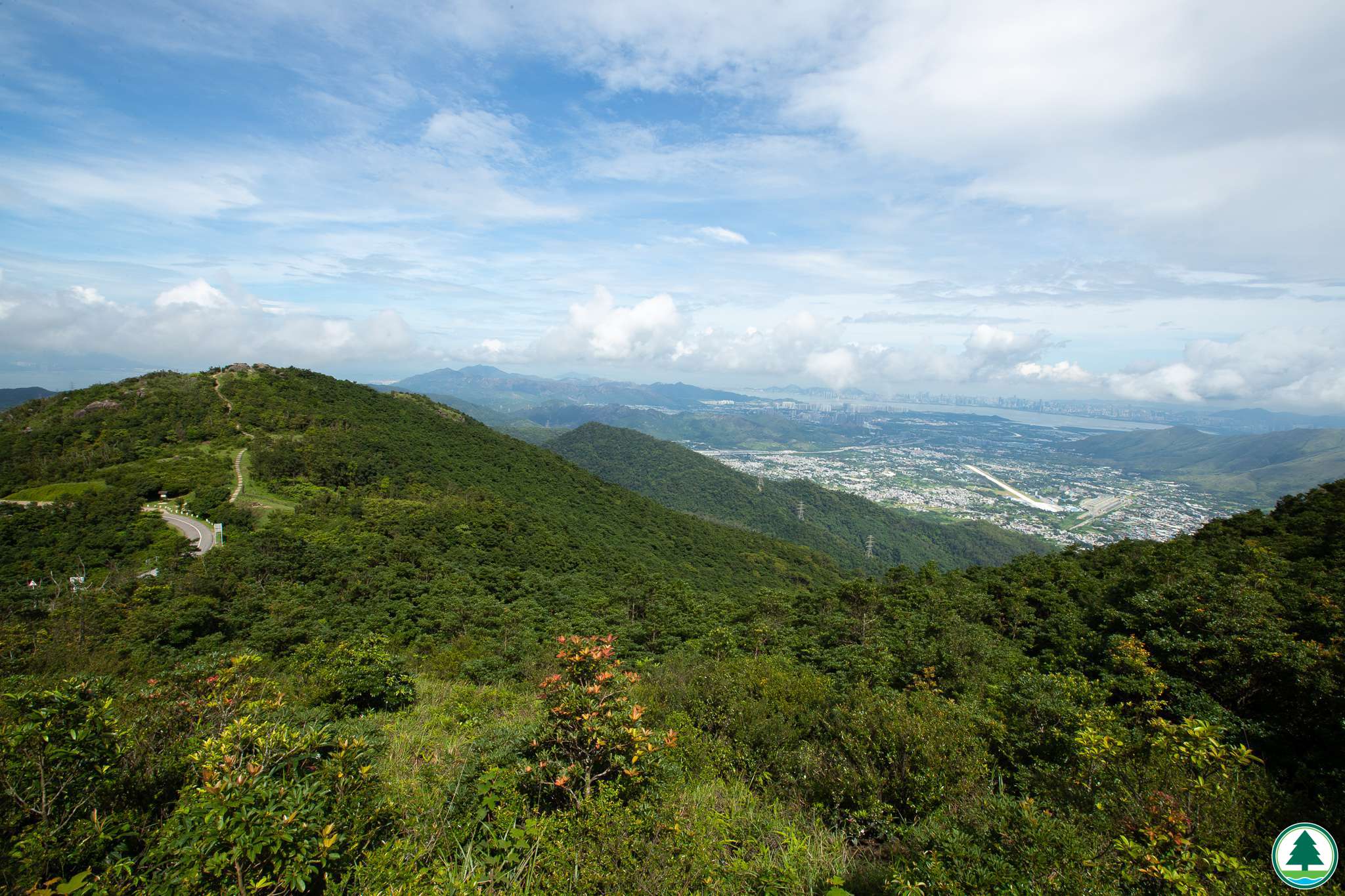 從大帽山觀景台遠眺錦田