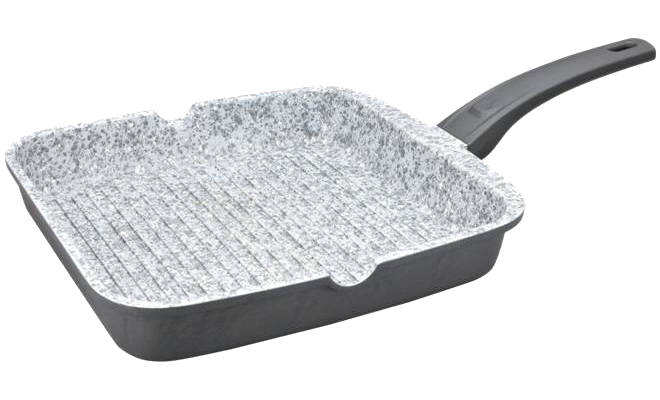 意美廚 Rock 花崗石紋易潔廚具系列 28CM單柄方型煎鍋