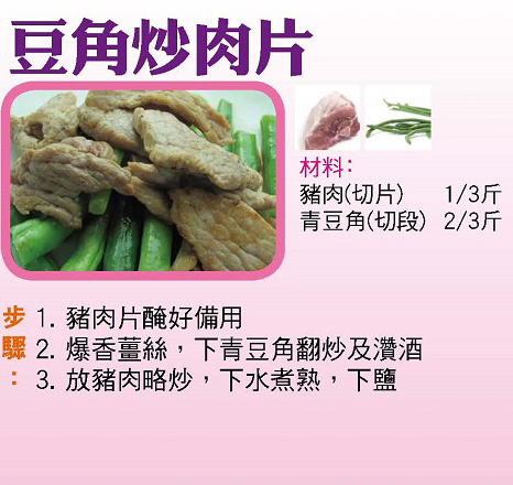 豆角炒肉片