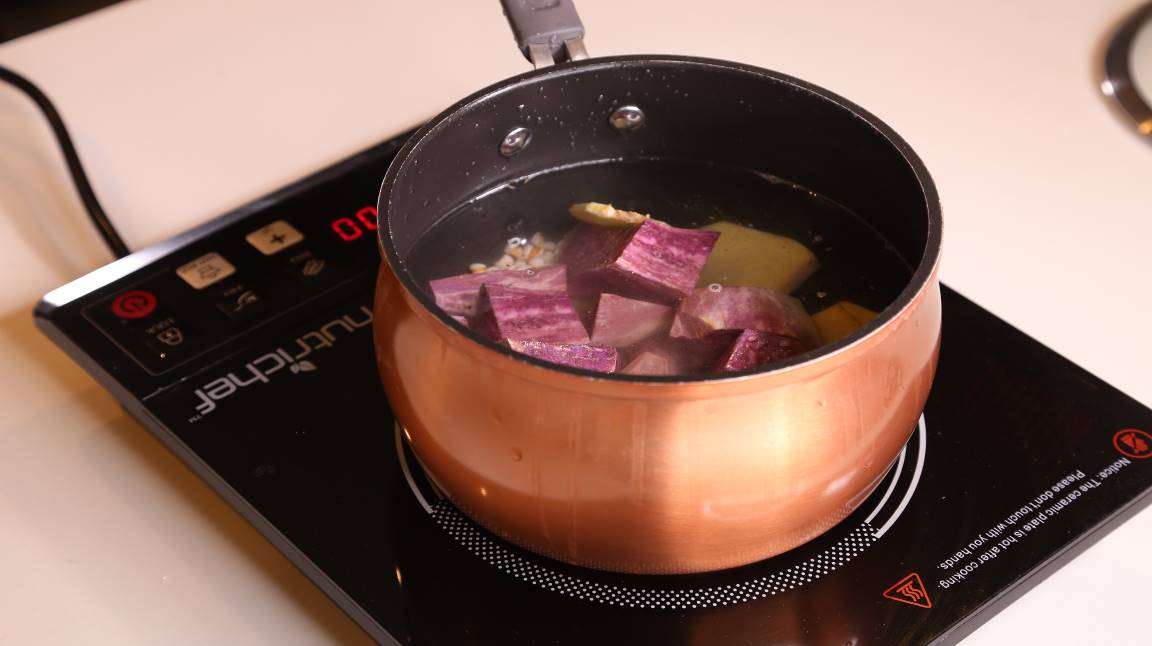 紫番薯薏米糖水
