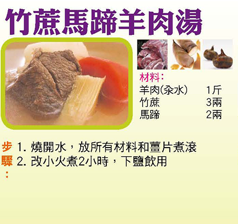 竹蔗馬蹄羊肉湯