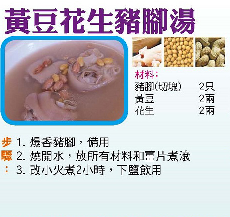 黃豆花生豬腳湯