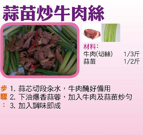 蒜苗炒牛肉絲