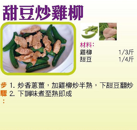 甜豆炒雞柳