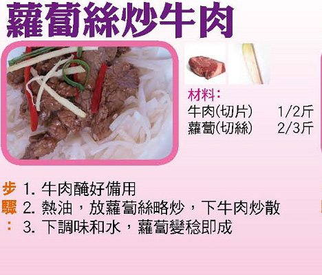 蘿蔔絲炒牛肉