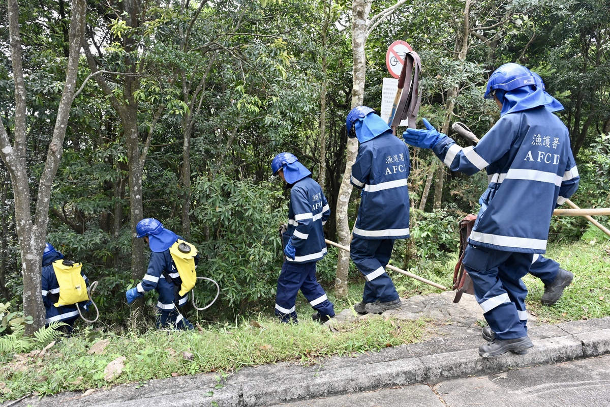 不辭勞苦:  山火隊隊員救火需穿山越嶺，更可能要長時間在山上逗留，可說是對體能的考驗。