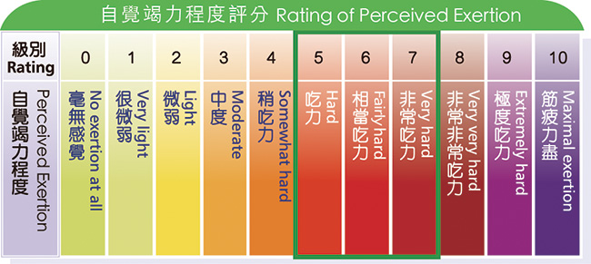 自覺竭力程度評分表