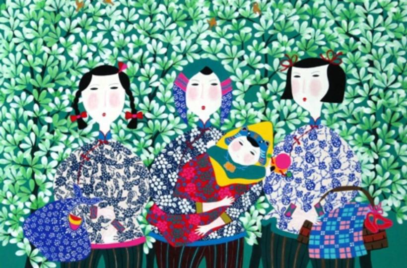 農家畫----三村婦...