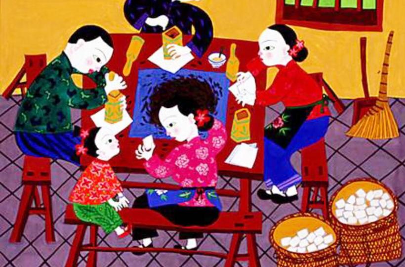 農家畫集----難得一家大小齊齊整整吃晚飯是件幸福事。...