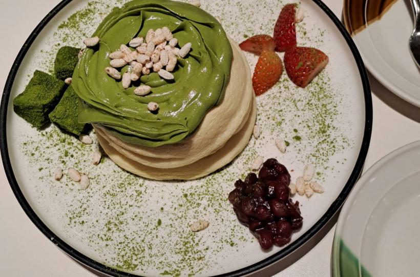 下午茶、嘆下抹茶pancake...