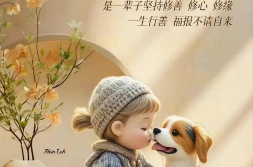 各位早晨.一生行善福報不請自來...