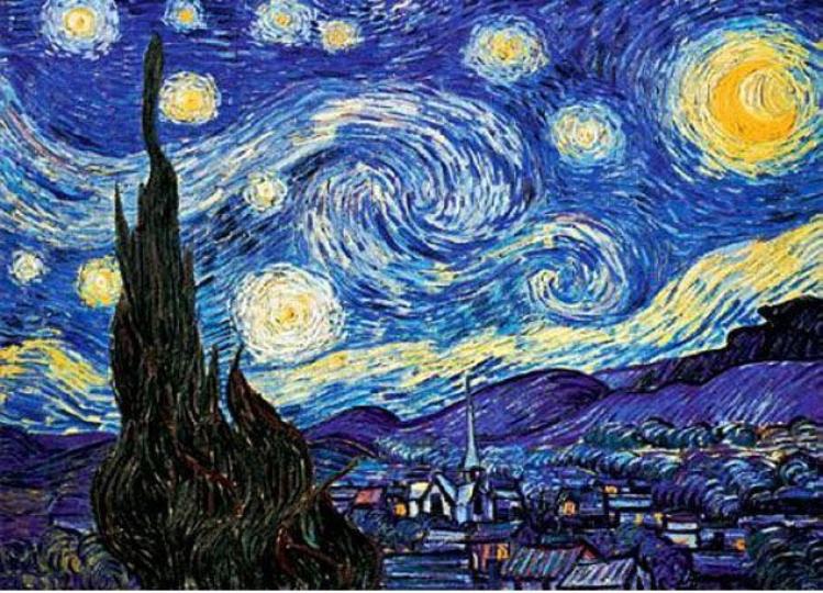 莫奈的「星空」是那麼美、今晚記帶著入夢好眠到明天、各位晚安！...