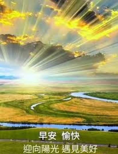 迎向陽光
                                             見美好!...