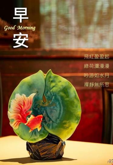 法藍瓷上
                                                  紅魚綠荷!...