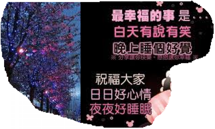 白天嘻哈笑，
晚上睡的覺！...