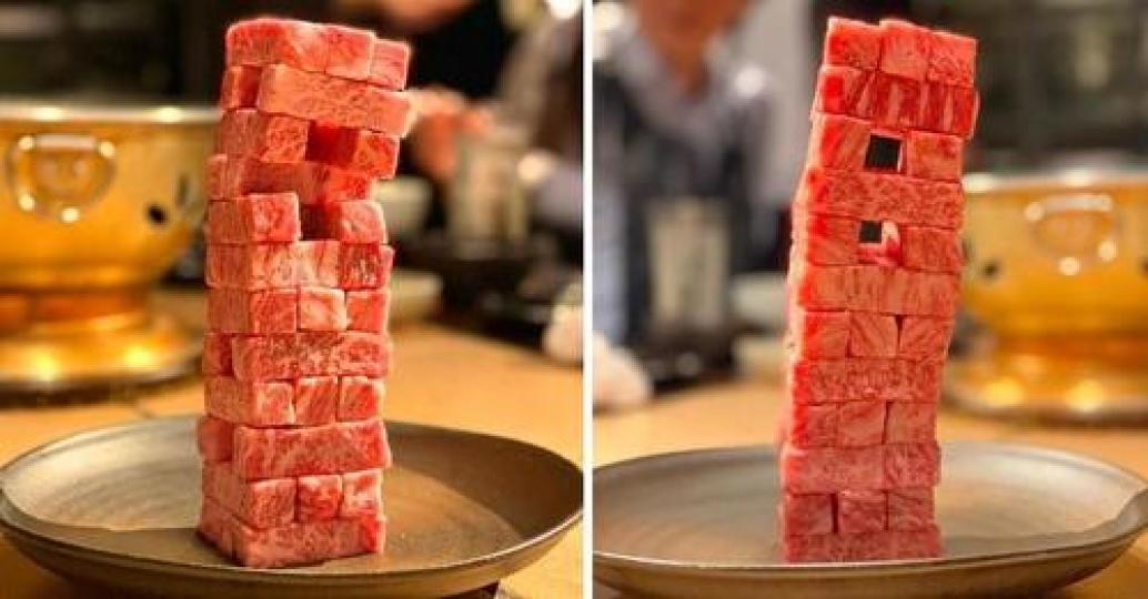 肉控集合！用牛肉疊疊樂也太狂...
