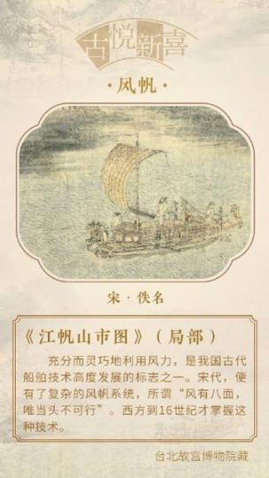 古畫中的水上航行神器...
