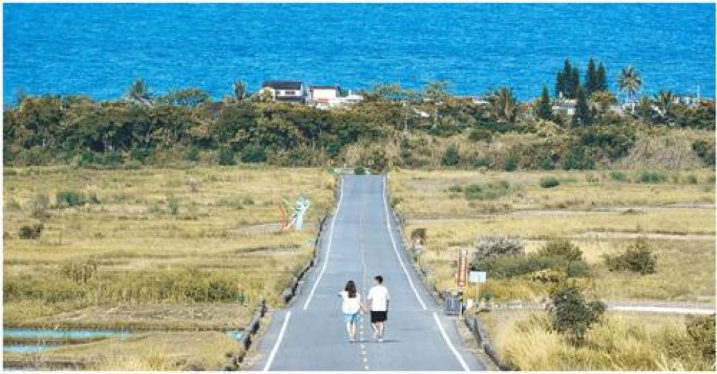 眼前就是湛藍大海.......
