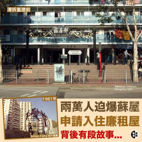【兩萬人迫爆蘇屋  申請入住四個廉租屋邨...