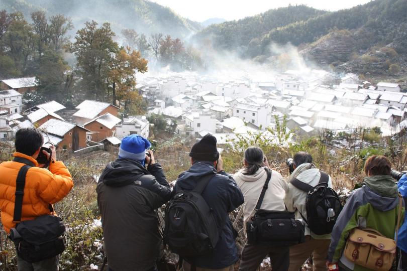最美鄉村的雪景........