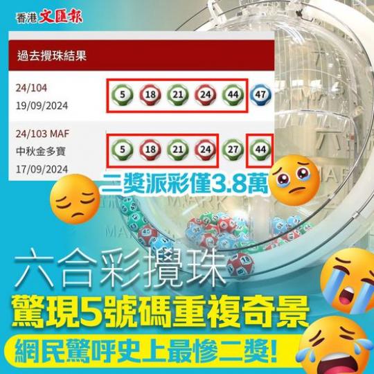 六合彩攪珠驚現5號碼重複奇景...