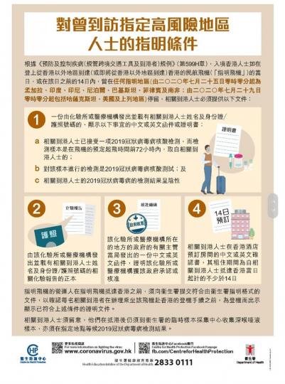 各位從外地回港人仕請注意🤗🤗🤗
祝願各位平平安安，身體健康，一同抗疫，加油😘😘😘
對曾到訪指定高風險地區人士的指明條件🙄🙄（第599H章）
根據《預防及控制疾病（規管跨境交通工具及到港...