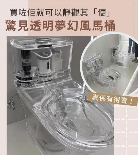 透明 坐廁 配合返整個設計,幾好喎...