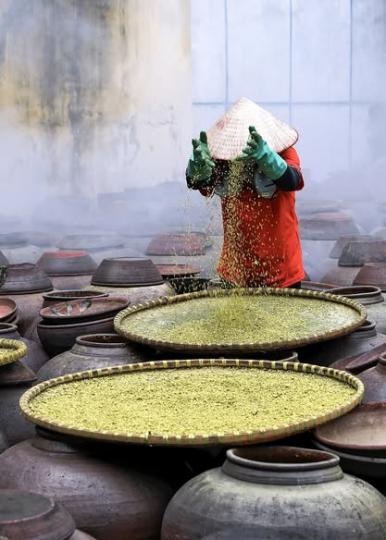 brewing traditional handmade soy...