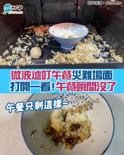 「只是正常的使用微波爐」，然而打開一看午餐瞬間都沒了，苦惱到底兇手是蛋、還是充滿彈力的貢丸、還是叮得太久...