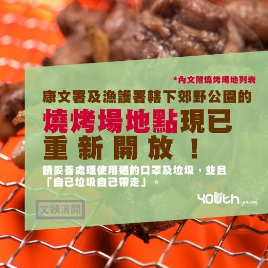 政府轄下既燒烤場開返哂啦...