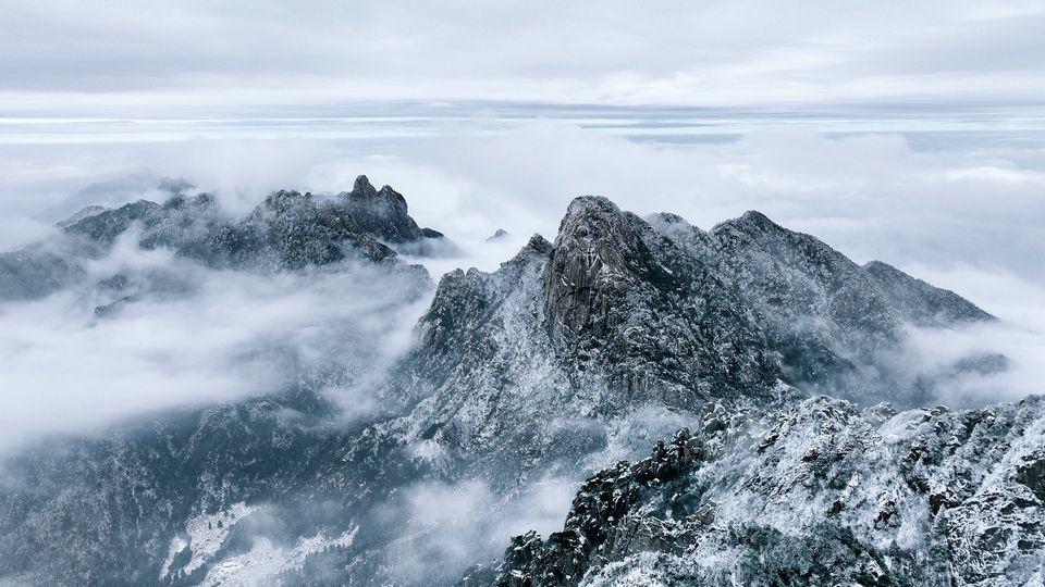 雪後九華山風景如畫......