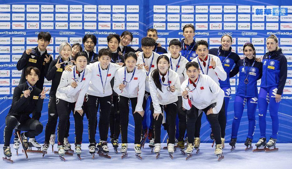 短道速滑——世界盃蒙特利爾站：中國隊獲2000米混合接力冠軍...