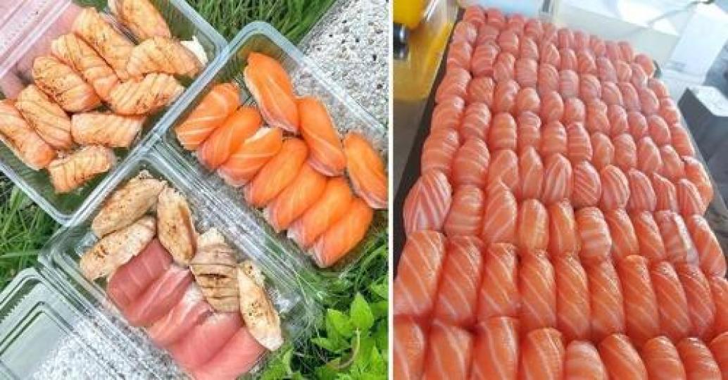炙燒後的鮭魚入口即化......