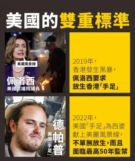 美國的雙重標準......