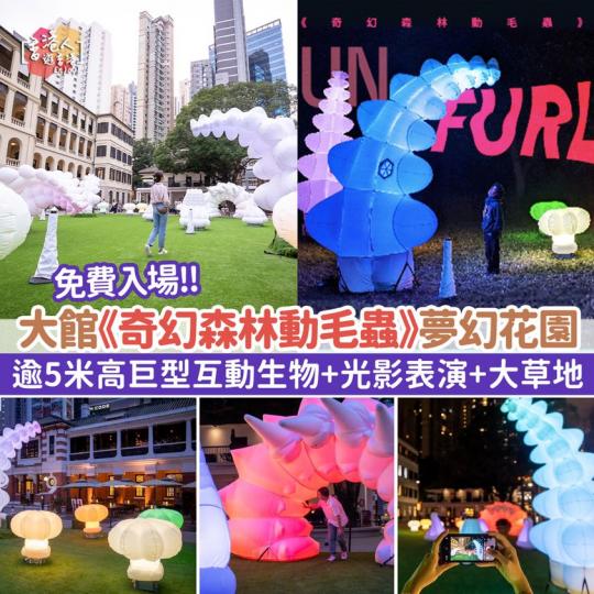 大館《奇幻森林動毛蟲》變身夢幻花園！免費入場...