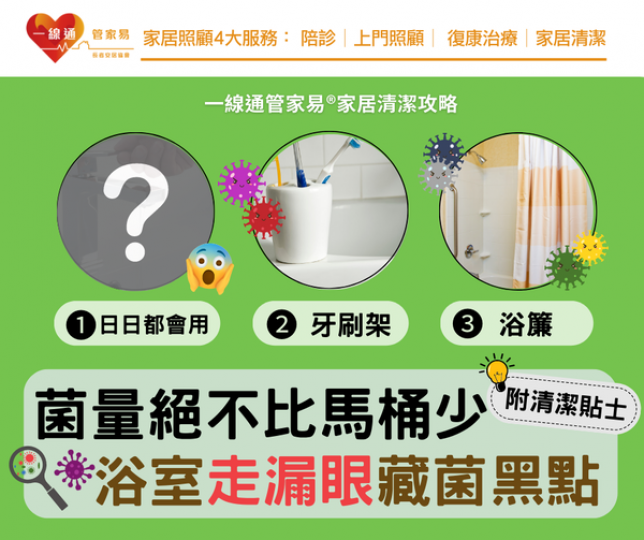 浴室除咗馬桶外，原來仲有地方咁多菌
😱仲要日日掂住冇留意到...