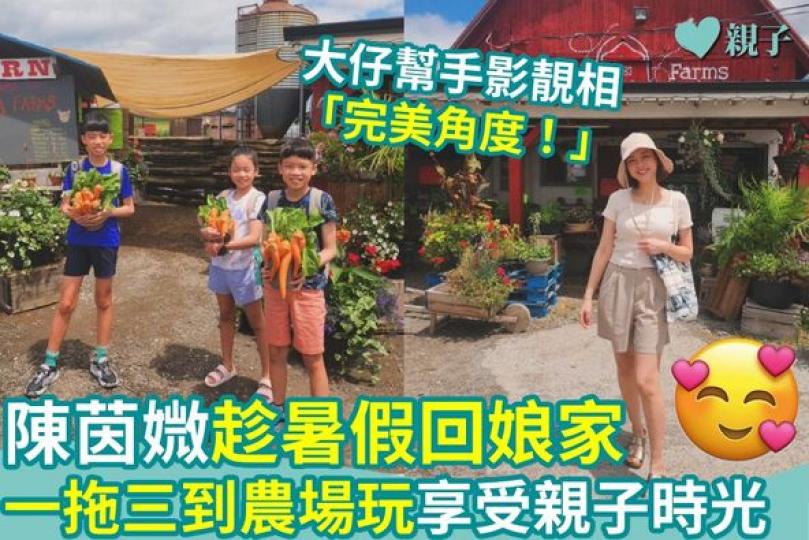 陳茵媺「一拖三」帶小朋友返加拿大探親...
