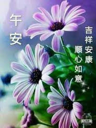 各位午安:
開心, 順心, 安心.........