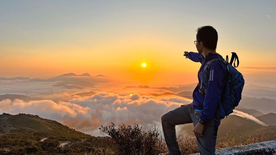 大帽山雲海日落........