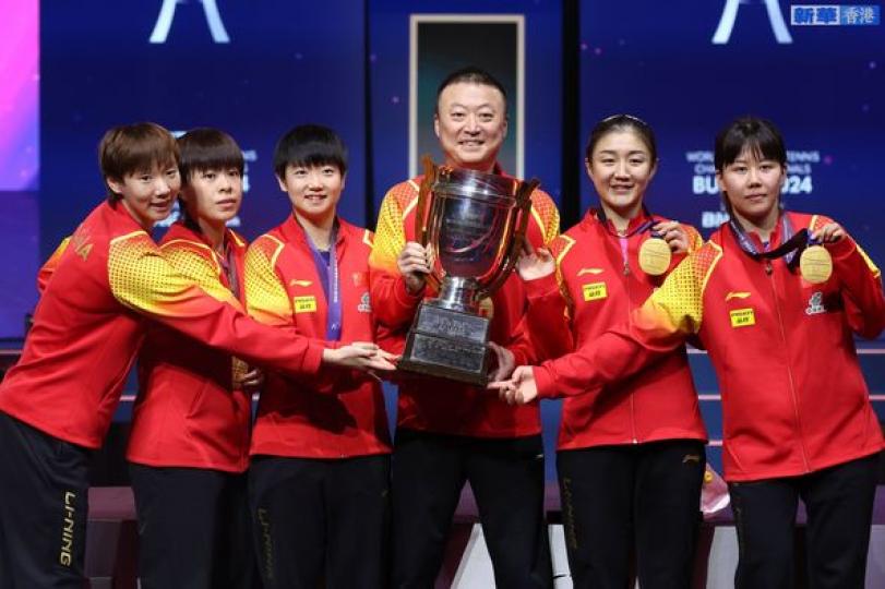 世乒賽女團決賽：中國隊奪冠...