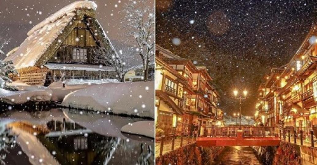 白雪紛飛的夜晚太浪漫～彷彿來到了艾莎的冰雪國度...