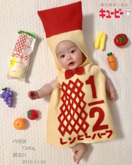 媽媽幫小寶寶手做「Ｑ比美乃滋寶寶服」...