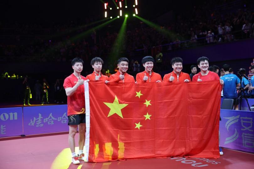 Wang Chuqin, Fan Zhendong, and Ma Long smashed South Korea 3-0 to secure the eighth consecutive men'... Wang Chuqin, Fan Zhendong, and Ma Long smashed South Korea 3-0 to secure the eighth consecutive men'...