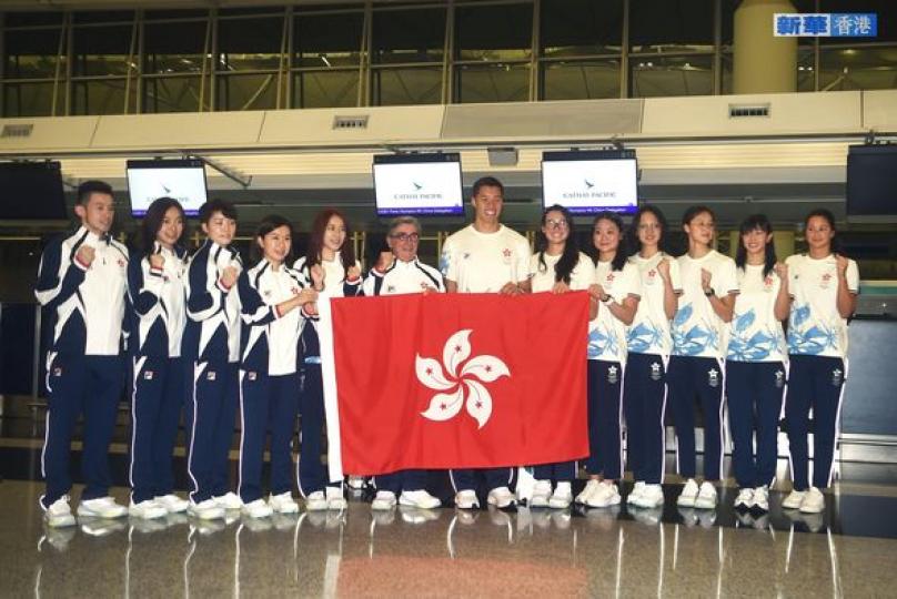 中國香港體育代表團出發參加巴黎奧運會...