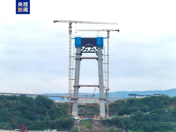 世界最大跨徑公軌兩用懸索橋建設進度刷新...