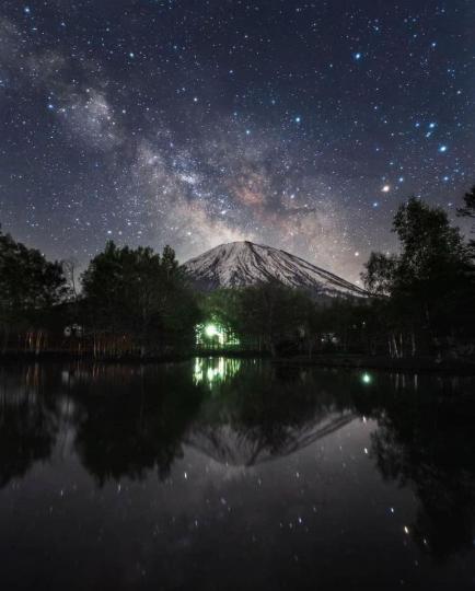 遠看具有代表性的北海道羊蹄山...