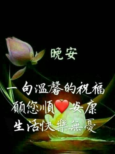 順心安康
快樂無憂
朋友晚安！...