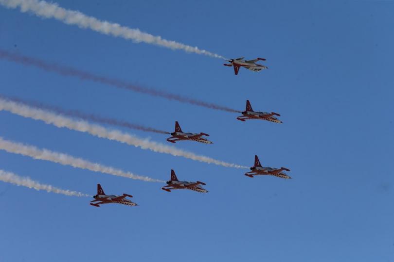An annual airshow is ongoing in Türkiye with the display of both modern and historic aircraft...