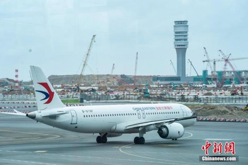 國產大飛機C919執飛首個境外商業航班...